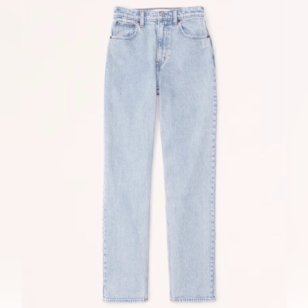 Abercrombie & Fitch 90s Slim Straight Ultra High Rise Light Jeans size 27 / 4XS